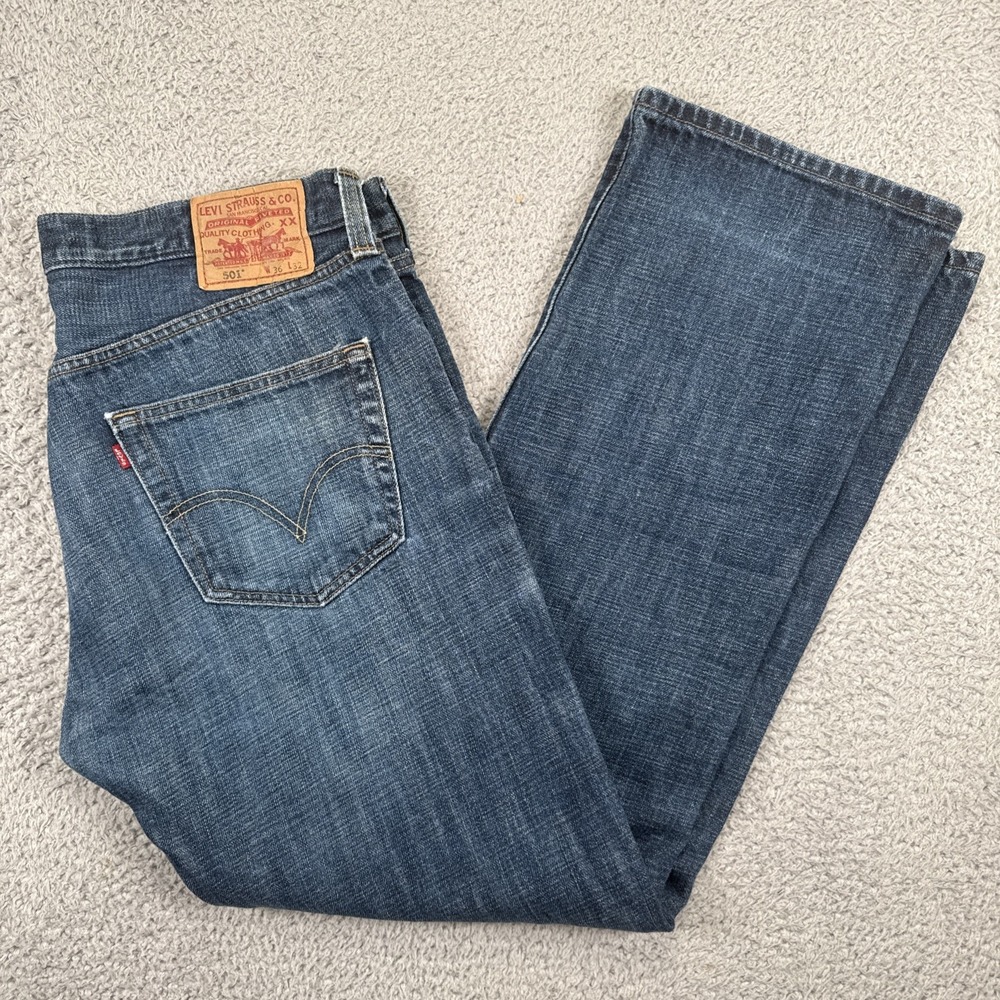 Levis 501 Jeans‎ Mens 36X32 Blue Vintage Y2k Mexico Button Fly